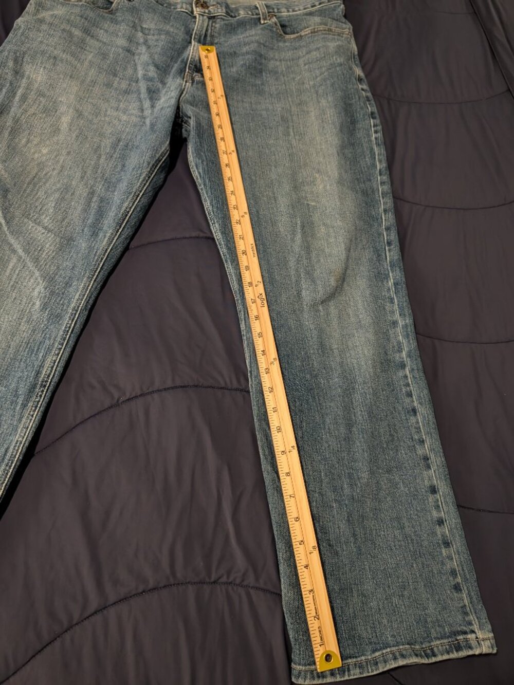 Ariat Mens 44x32 Legacy M4 Relaxed Bootcut Denim Jeans Medium Wash - Picture 2 of 8